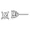 Princess Cut White Lab-Grown Diamond G-H SI 14K White Gold Solitaire
Stud Earrings 3.00ctw
