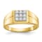 10K Yellow Gold Men's Cubic Zirconia Ring