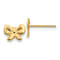 14K Yellow Gold Bow Post Earrings