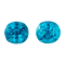 Blue Zircon 8x7.4mm Oval Matched Pair 7.28ctw