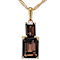 Smoky Quartz Rectangular Octagonal Pendant Necklace In 18K Gold Over
Sterling Silver 3.51ctw