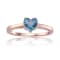 London Blue Topaz Heart Shape 14K Rose Gold Over Sterling Silver
Solitaire Ring