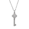 White Cubic Zirconia Platineve® Key Pendant With Chain 1.28ctw