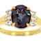 Lab-Created Alexandrite And Lab-Grown Diamond Ring In 18K Gold Over
Sterling Silver 2.81ctw