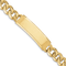 14k Yellow Gold Hand-Polished Curb Link ID Bracelet