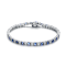 Sapphire Color CZ Tennis Bracelet In Sterling Silver 5.30ctw