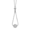 Sterling Silver Rhodium-plated Diamond-cut Beaded Drop 18-inch Necklace