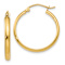 14k Yellow Gold 3/4" Round Tube Hoop Earrings