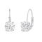 White Cubic Zirconia 14k White Gold Earrings With Velvet Gift Box 2.00ctw