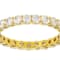 Classic Moissanite Eternity Band Ring In 14K Gold Over Sterling Silver