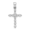 Rhodium Over 14K White Gold 1/4ct. Diamond Cross Pendant