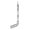Rhodium Over 14k White Gold Satin and Diamond-Cut Hockey Stick Pendant