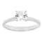 Lab-Created White Sapphire Solitaire Ring In Sterling Silver 1.01ct
