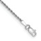 Rhodium Over 14k White Gold 1.5mm Rope Link Bracelet