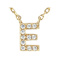 CZ Initial E Station Necklace In 18K Gold Over Sterling Silver 0.09ctw