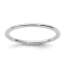 Rhodium Over 10K White Gold 1.2mm Half Round Stackable Expressions Band
