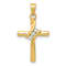14k Yellow Gold Diamond Cross Pendant