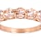 Morganite Band Ring In 18K Rose Gold Over Sterling Silver 0.94ctw