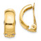 14k Yellow Gold Non-Pierced Polished 11/16" J-Hoop Earrings