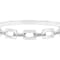 CZ Accented Bangle Bracelet In Sterling Silver