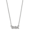 Rhodium Over Sterling Silver LogoArt Theta Phi Alpha Extra Small Pendant Necklace