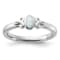 Sterling Silver Stackable Expressions Lab Created Opal Ring 0.08ctw
