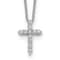 Rhodium Over 14K White Gold Lab Grown Diamond VS/SI GH, Cross Pendant Necklace