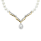 White Freshwater Pearl Sterling Silver with 14K Yellow Gold Over
Sterling Silver Accents Necklace