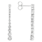 CZ Bar Drop Earrings In Platinum-Enhanced Sterling Silver 0.99ctw