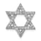 Rhodium Over 14k White Gold Diamond Star of David Chain Slide Pendant