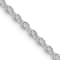 Rhodium Over Sterling Silver 2.25mm Cable Chain