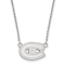 Rhodium Over Sterling Silver NHL LogoArt Montreal Canadiens Pendant Necklace