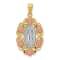 14K Yellow and Rose Gold with White Rhodium Guadalupe Pendant
