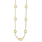 14K Yellow Gold 8mm Bead and Cable Link 18-inch Necklace