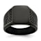Stainless Steel Polished Black IP-plated Signet Ring