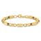 14K Yellow Gold Polished and Grooved Fancy Link Men's Bracelet