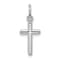Rhodium Over 14k White Gold Cross Pendant