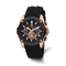 Charles Hubert Men's Stainless Steel Chronograph Black Dial Watch