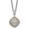 Sterling Silver Antiqued with 14K Accent Diamond 18-inch Necklace