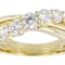 Lab-Grown Diamond Graduated Crossover Ring 1ctw In 14K Gold Over
Sterling Silver