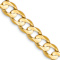 14k Yellow Gold 6.75mm Solid Open Concave Curb 22 Inch Chain