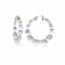 14K Yellow Gold Over Sterling Silver Bamboo Acrylic Hoops in Clear