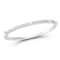Rachel Zoe Pave CZ Nailhead Bangle Bracelet in Rhodium Over Sterling Silver