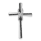 Rhodium Over 14K White Gold Black and White Diamond Infinity Cross Chain Slide