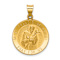 14k Yellow Gold Polished and Satin St. Francis of Assisi Medal Pendant