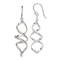 Sterling Silver Polished Corkscrew Twisted Dangle Earrings