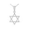 Diamond Cut Star Of David Pendant Necklace In Sterling Silver 18 Inch