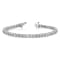 Rhodium Over 14K White Gold 7.00 ct. Colorless Moissanite 4 Prong Tennis Bracelet