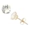 Lab Created White Sapphire Round 10K Yellow Gold Stud Earrings, 2ctw