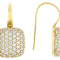 Drop Earrings With CZ In 18K Gold Over Sterling Silver